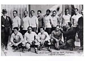 1924年のパリオリンピックでのウルグアイフットボールチーム